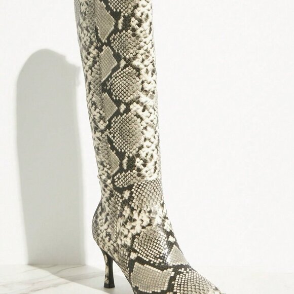 Multicolor Sexy Women's Pointed Toe Snake High Heel - Picture 5 of 5